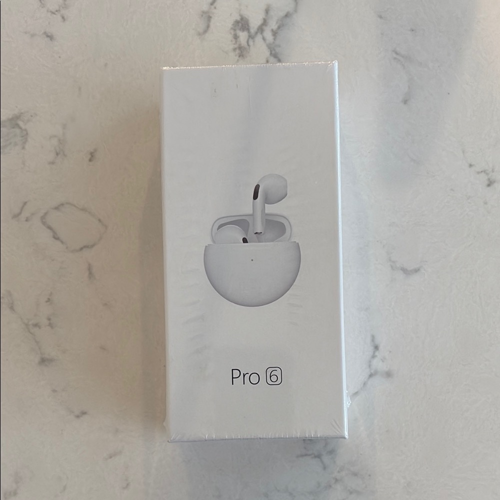 Pro 6 White Wireless 🛜 Earbuds